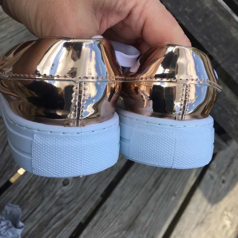 - Qupid 6.5 RoseGold Leather Sneaker! NEW!